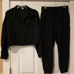 90 Degree By Reflex Set Size Small Cropped 1/4 Zip And Joggers